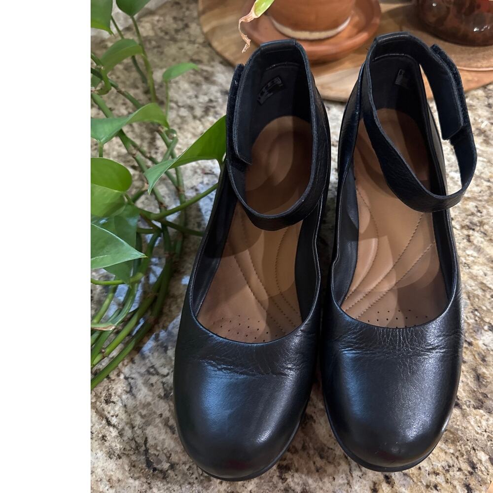 Clarks Wynnmere Fox Wedge Shoes Black Women's Size 8.5 M - Picture 4 of 11